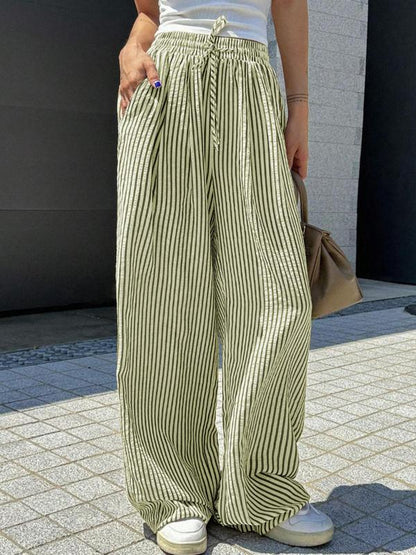Striped Drawstring Trousers