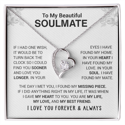 To My Beautiful Soulmate Necklace