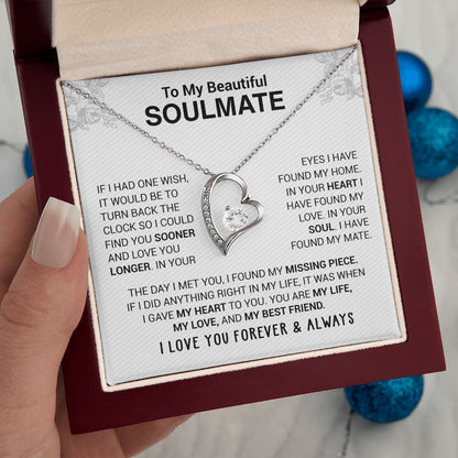 To My Beautiful Soulmate Necklace